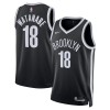 Muške NBA Dres Brooklyn Nets Yuta Watanabe 18 Nike 2022-23 Icon Edition Crno Swingman